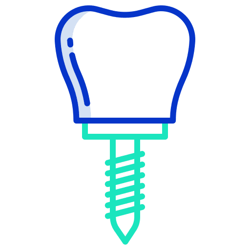 Dental implant teeth dentist healthcare and medical icon Dental implant teeth dentist healthcare and medical icon