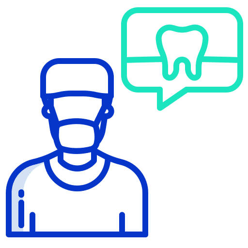 Dentist healthcare and medical chat dental care icon Dentist healthcare and medical chat dental care icon