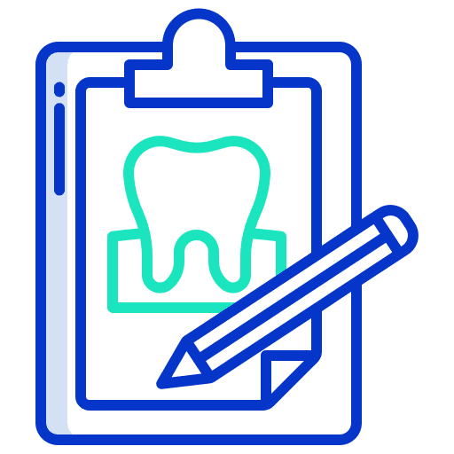 Clipboard patient dentist medical report icon Clipboard patient dentist medical report icon