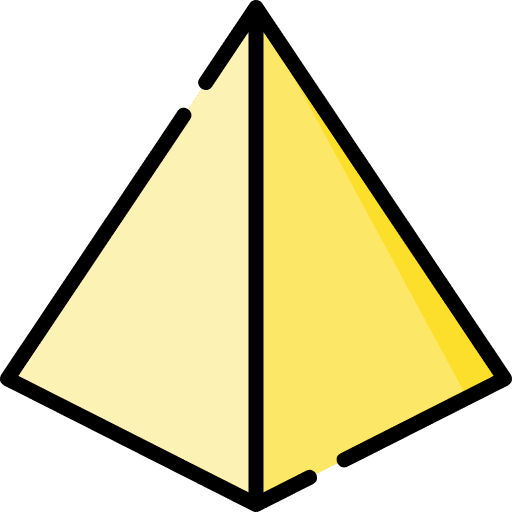 Pyramid shapes and symbols shapes 3d icon