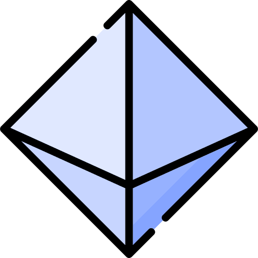 Rhombus 3d shapes geometry icon