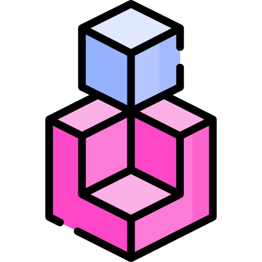 3d geometry cube shapes icon 3d geometry cube shapes icon